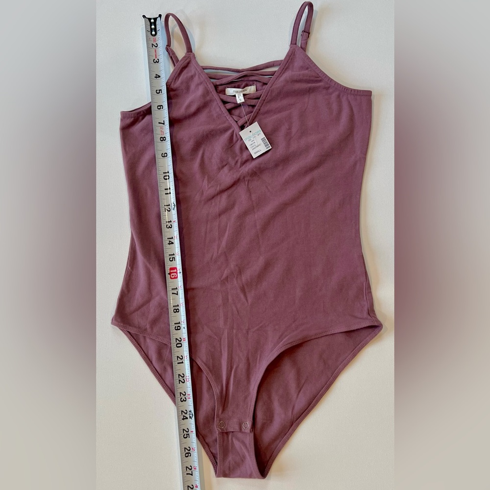 NWT Maurices Dusty Rose Bodysuit Small - Picture 3 of 8